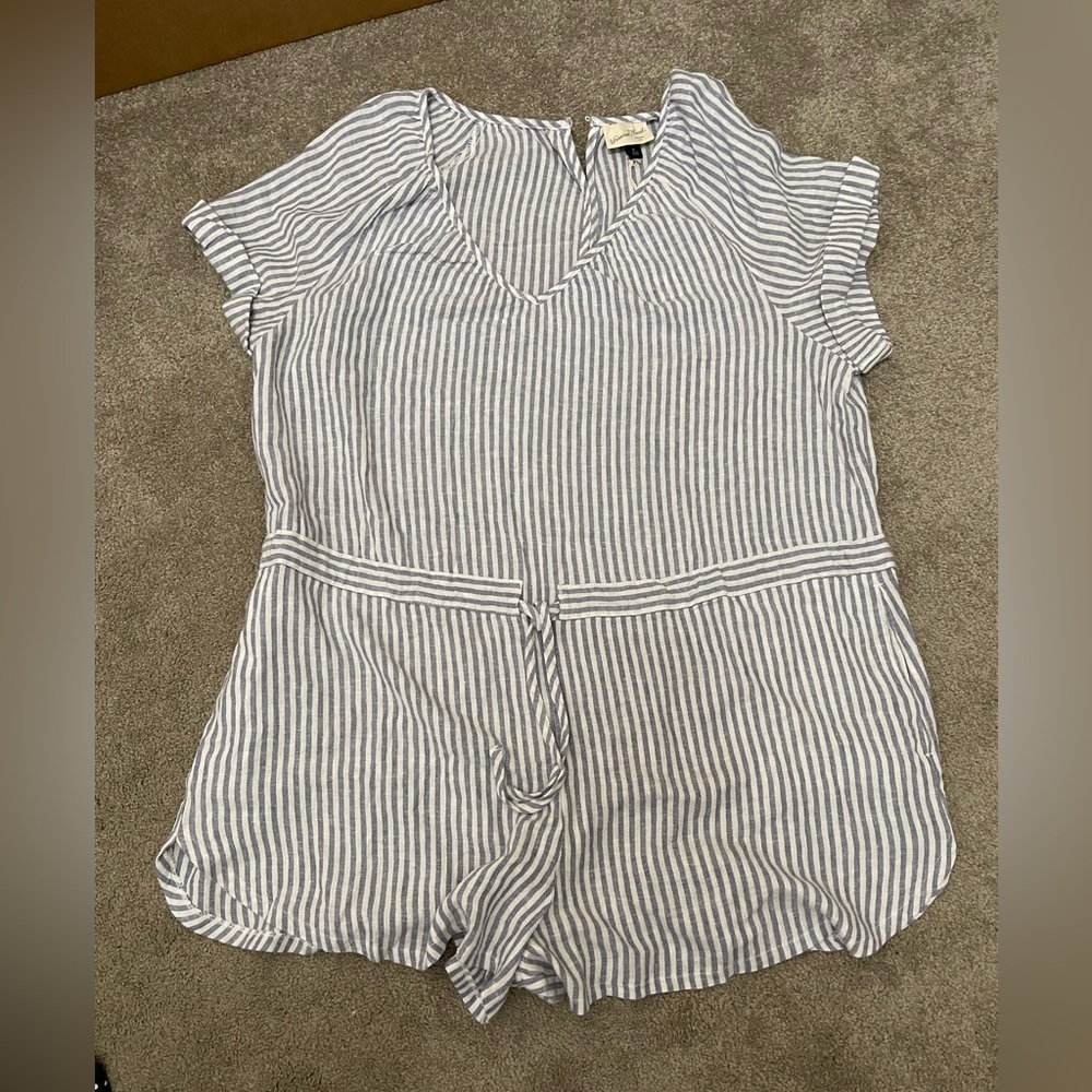 Women's Short Sleeve Linen Romper - Universal Thread - XL